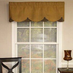 RLF Home Burlap Petticoat Valance17x52